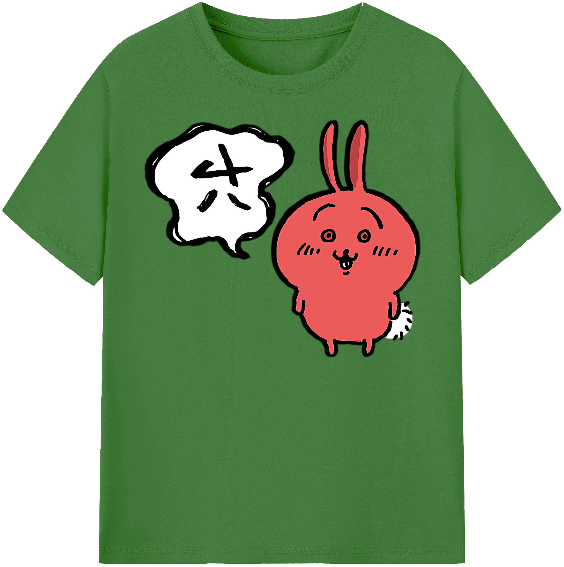 （画像用） ちいかわ ハチワレ Chii-kawa hachiware レディースカジュアルプリントTシャツ（綿100％）